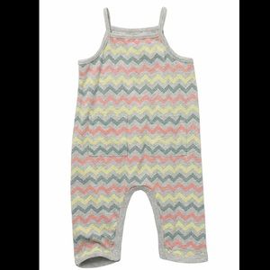 Girls Peek Chevron Pattern Baby Romper 6-12 mo